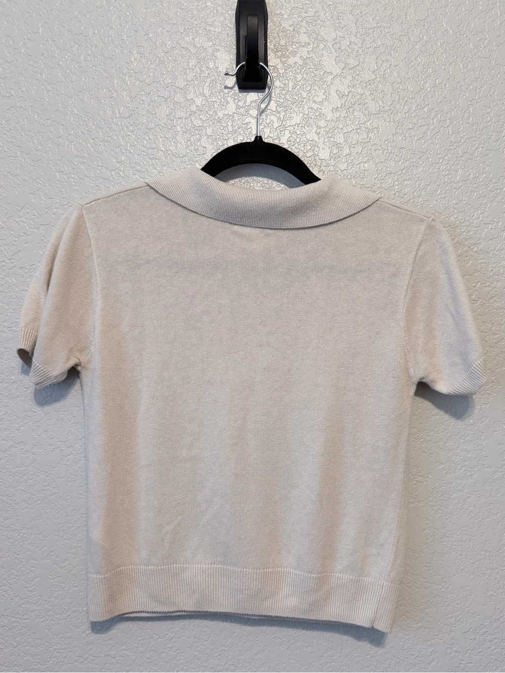 J.Crew Linen Blend Sweater Polo | Oatmeal Beige | XXS - Picture 3 of 9